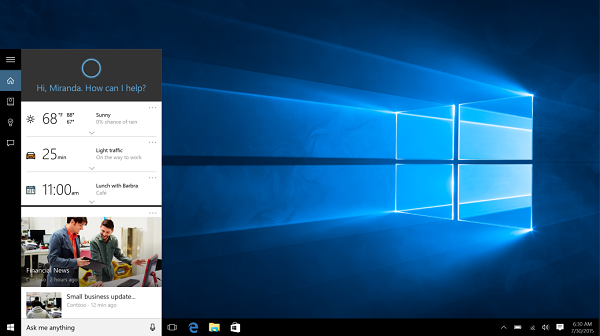 結合 Cortana 功能,Microsoft Edge 可望獲得更高的應用機會(圖/Microsoft)