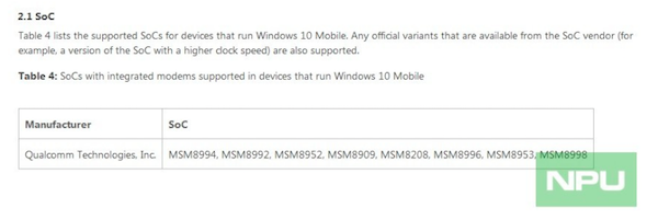 網站擷取下來的 Surface Phone 規格截圖(圖片來源/擷取自 nokiapoweruser 網站)