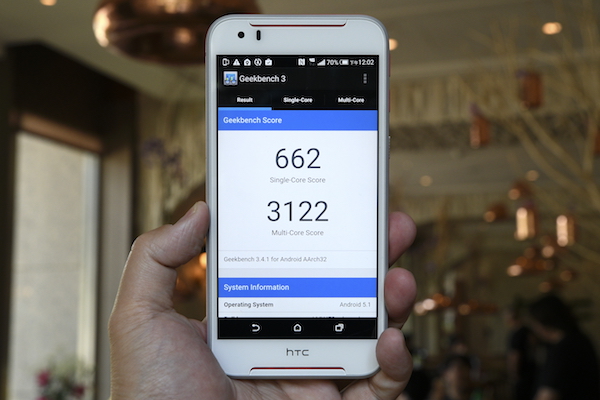 Desire 830 Geek Bench 3 跑分成績
