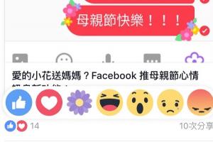 臉書母親節搞「花」樣!按讚心情符號多一個小花圖案! 臉書母親節搞「花」樣!按讚心情符號多一個小花圖案!