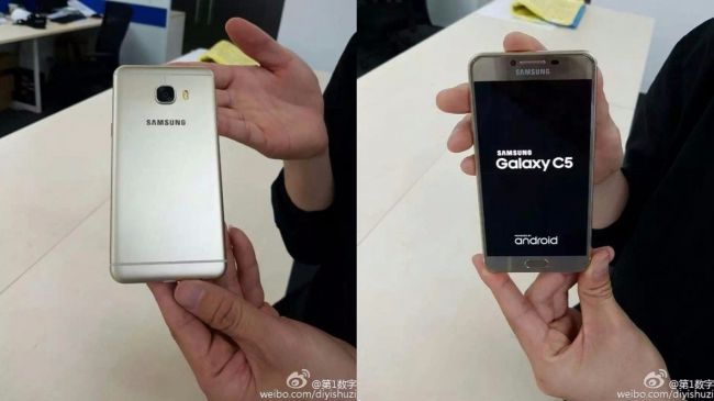 最新曝光的 Galaxy C5 手機諜照(圖/Phone Arena)