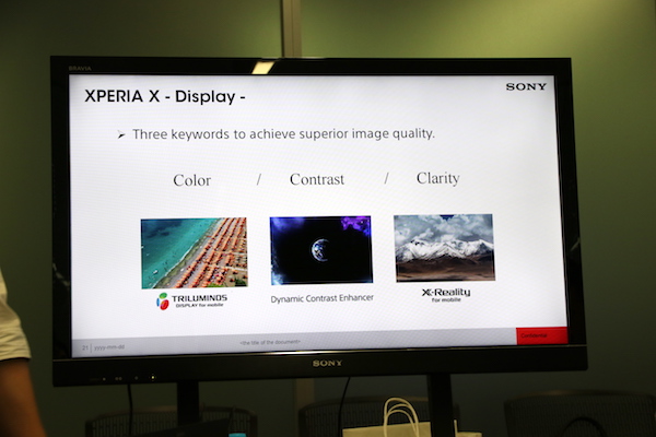 這次 Xperia X 仍大量應用來自 Sony Bravia 演進而來的行動顯示技術