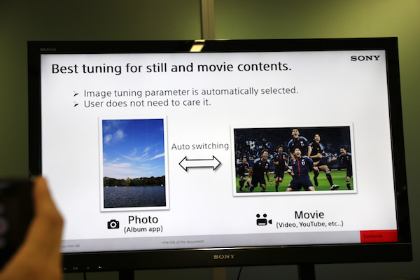 可以針對不同 APP 提供顯示影像的最佳化設定，但是需要 APP 廠商進行配合調整