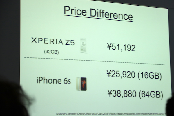 但是在代表性手機的銷售單價上,Sony Xperia 比 iPhone 要高出許多