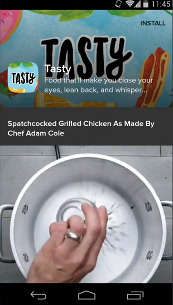 Instant App 功能，可以讓 Android 用戶直接透過 Google 查看 App 內容，而無需安裝 App（圖／Google）
