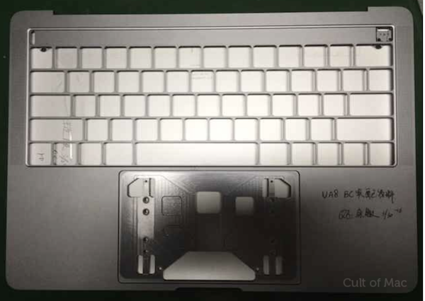 網路傳出今年下半年蘋果將會推出全新 MacBook Pro 筆電,將會有整合式的指紋辨識觸控板(圖片來源/擷取自 Cult of Mac 網站)