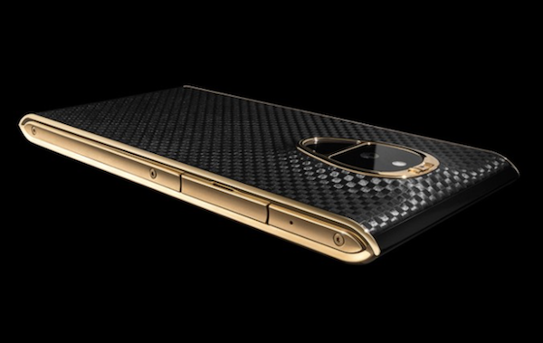 最貴的 FIRE BLACK CARBON YELLOW GOLD 版本,要價 1 萬 7400 美元(圖片來源/擷取自 Sirin Labs 官網)