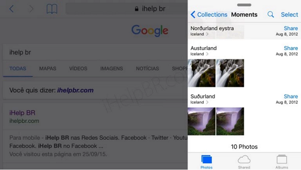 iOS 10 可能會讓 iPhone 手機採用與 iPad 類似的分割畫面功能(圖/ihelpbr)