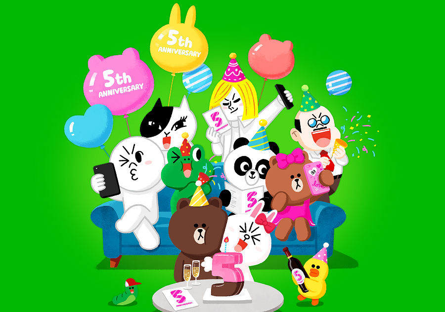 LINE 推出在今天剛好滿 5 周年(圖/LINE)