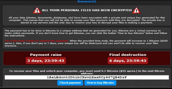 勒索軟體會將檔案加密,要求用戶交付贖金才能解密(圖/Microsoft)