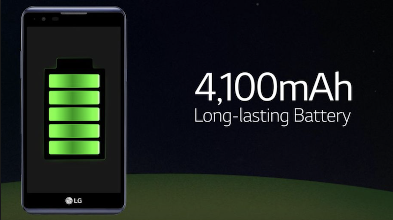  X Power 搭載了高達 4100 mAh  的電量電池，幾乎是 iPhone 的 2 倍！（圖片來源／LG）