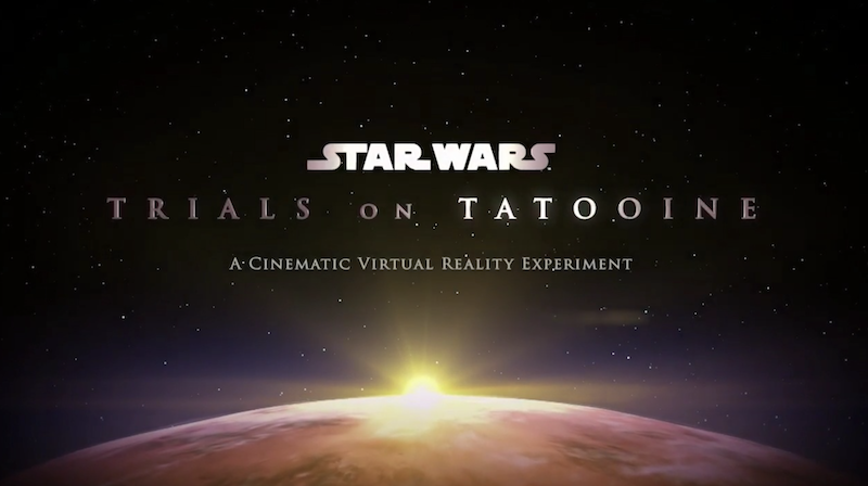 HTC 昨宣佈將免費提供  Star Wars:Trials on Tatooine 給 Vive 用戶下載遊玩(圖片來源/擷取自官方介紹影片)
