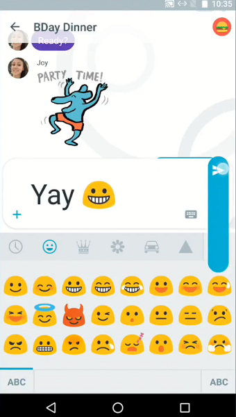 Allo 除了具備智慧聊天機器人,聊天特效也不少(圖/Google)