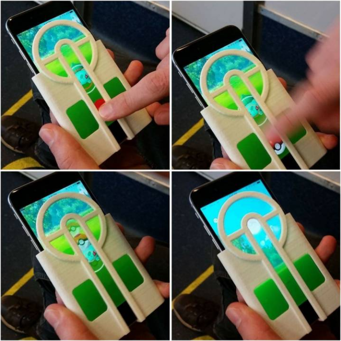 Pokeball Aimer 可以確保投出寶貝球時,以最高成功率的路徑投出(圖/My Mini Factory)