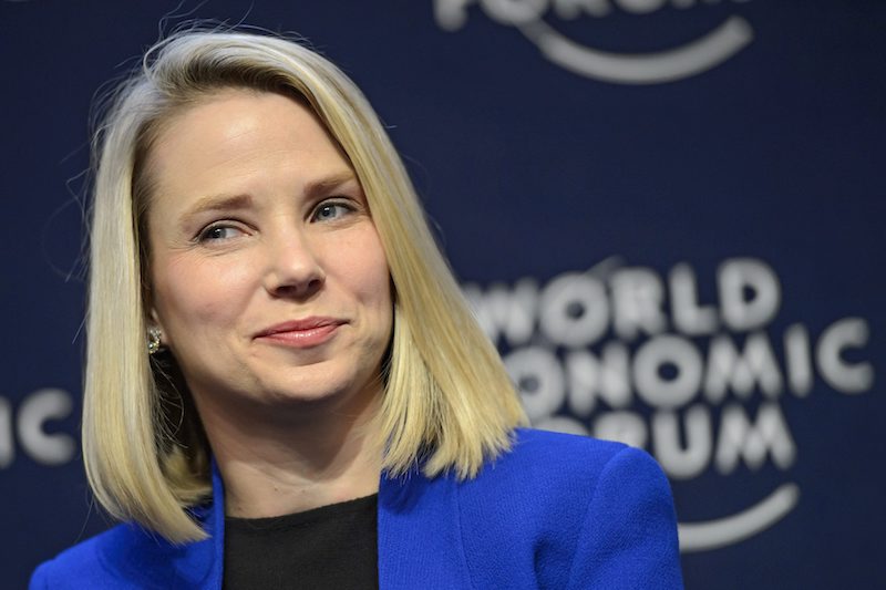 Yahoo 現任 CEO 梅麗莎‧梅爾(Marissa Mayer),將會是 Yahoo 最後一任 CEO?(圖片來源/歐新)