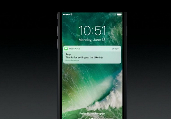 iOS 10 操作介面(翻攝自PhoneArena)