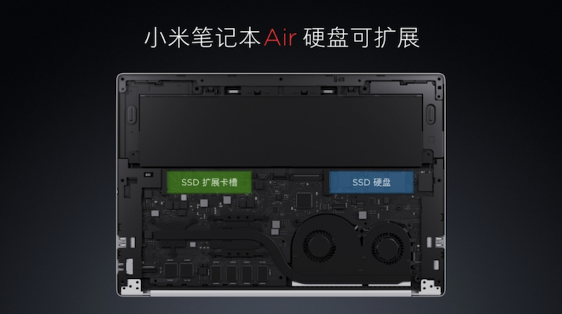 小米筆記本 Air 將可擴充儲存容量空間(圖片來源/小米)