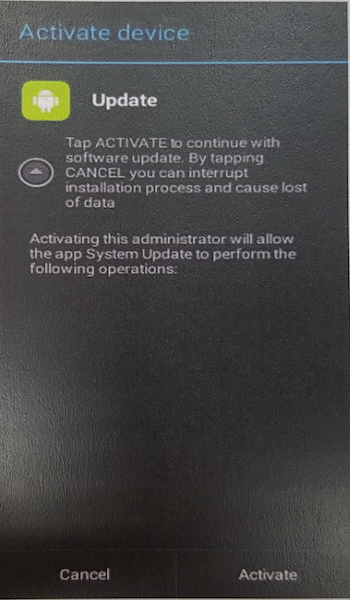 開啟後會出現「Update」升級畫面,使用者只要一點下下方的「Activate」啟用按鍵(圖片來源/賽門鐵克提供)