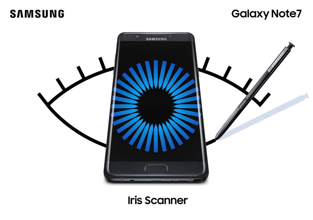 可透過掃描眼睛登入手機的虹膜掃瞄功能(圖片來源/Samsung)