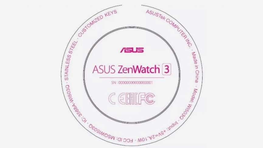 FCC 曝光的 ZenWatch 3 圖片採圓形設計(圖/FCC)
