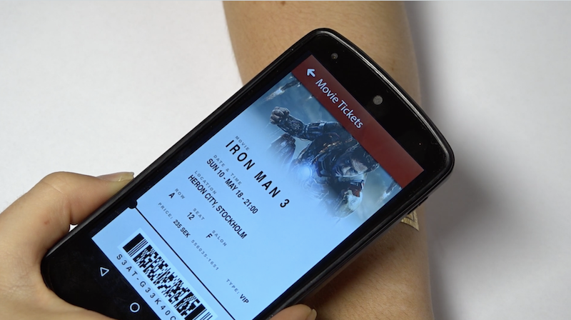 甚至是讓手機感應讀取資訊的 NFC 標籤(圖片來源/擷取自 MIT 官方影片)