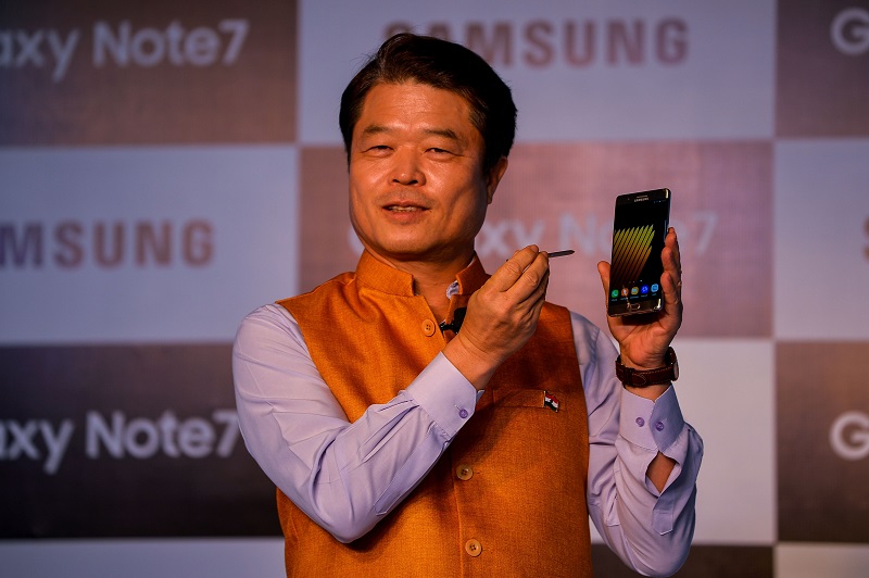 Galaxy Note 7 被發現螢幕容易刮傷(圖/法新社)