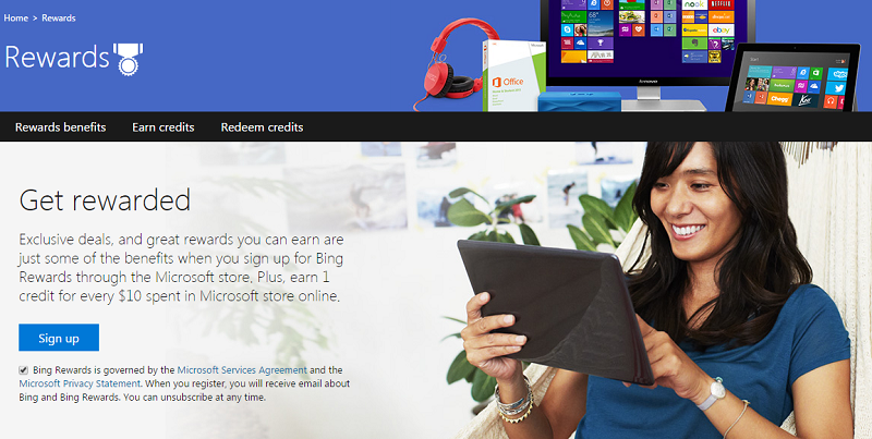 Microsoft Rewards 獎勵希望能驅使用戶改用 Microsoft Edge 瀏覽器(圖/記者譚偉晟拍攝)