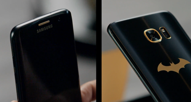 擁有蝙蝠俠造型的 Galaxy S7 Edge(圖片來源/bestmobilesphoneplans)