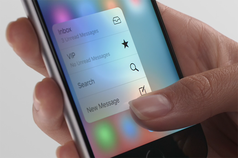 或許也會使用 iPhone 6s 的 3D Touch 也說不定。（圖片來源／Apple）