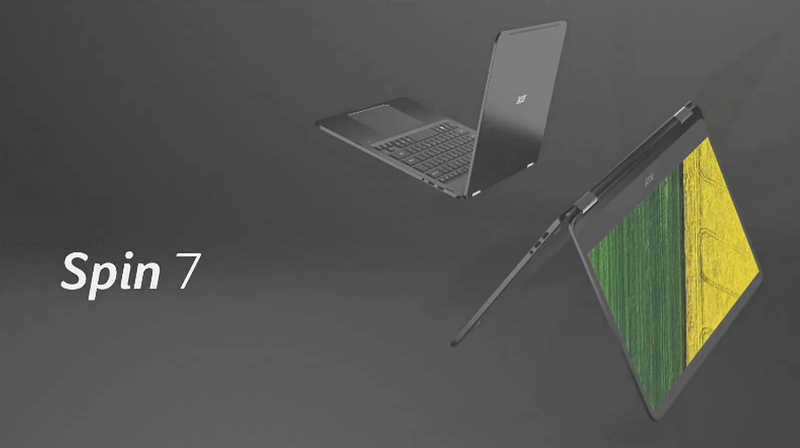 Acer Spin 7 高效能與輕薄之餘,依舊保證了最高 8 小時的續航力(圖/Acer)