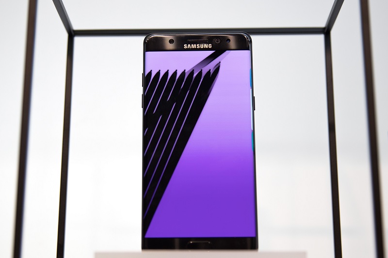 Galaxy Note 7 目前在台灣還沒正式啟動換機服務（圖／法新社）