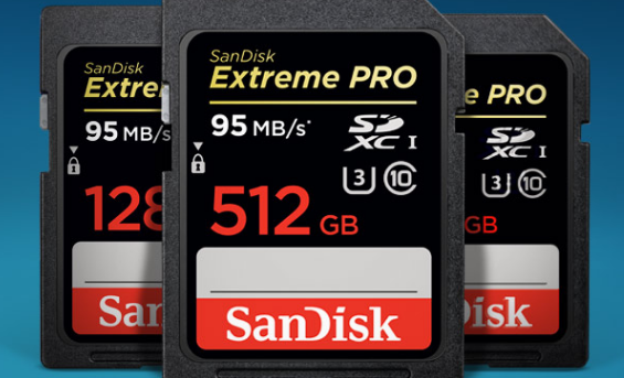 Sandisk 推出不少大容量記憶卡(圖/Sandisk)