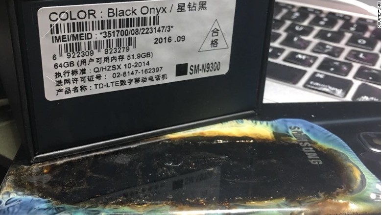 IMEI 碼顯示,這款手機是安全版本 Galaxy Note 7(圖/@不老的老回)