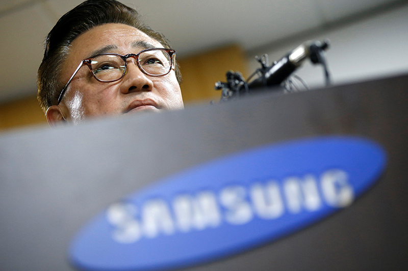 Samsung 最終選擇停產並全面回收 Galaxy Note 7 手機(圖片來源/路透社)