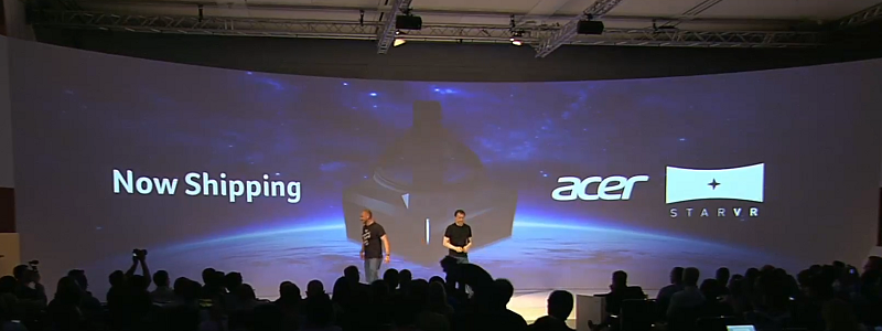 Acer 與 Starbreeze 合作開發的「Star VR」已經開始出貨(圖/Acer)