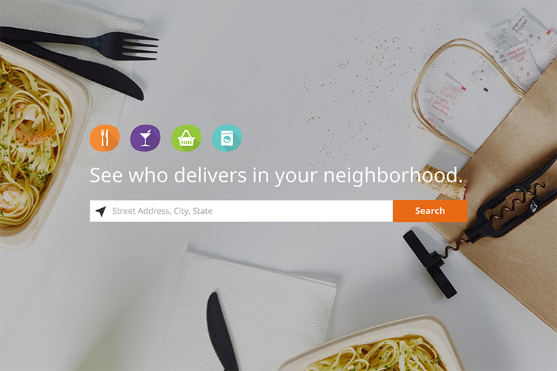 國外眾多的美食網站將可獲得 Facebook 的支援，例如 Delivery.com 等等。（圖片來源／Delivery.com）