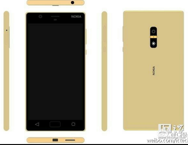 Nokia D1C 渲染圖現身,唯有金色款式有搭載指紋辨識(圖/擷取自PhoneArena)