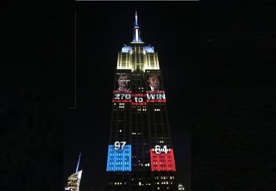 突破電視台思維!CNN 用帝國大廈「即時開票」! 突破電視台思維!CNN 用帝國大廈「即時開票」!