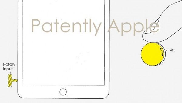 Apple 申請全新專利,要在 iPad  或 iPhone 上安裝一個類似 Apple Watch 錶面側邊的旋轉錶冠(圖/擷取自PhoneArena)