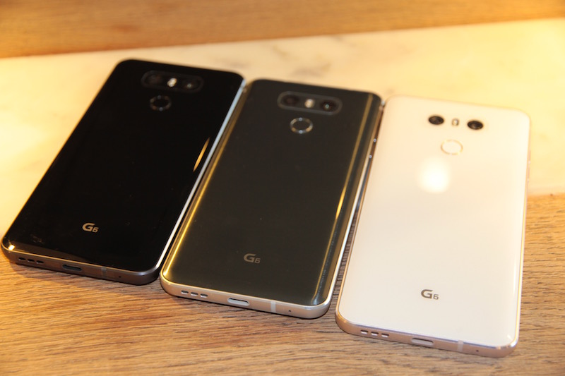 LG G6 有銀色、黑色、白色三色（記者劉季清攝）
