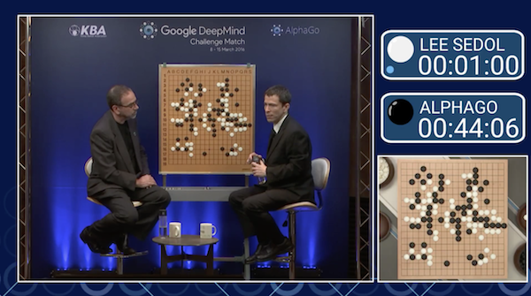 先前 AlphaGo 挑戰的直播畫面(圖/擷取自 YouTube)