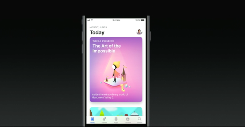 (圖擷取自Apple WWDC 2017直播影片)