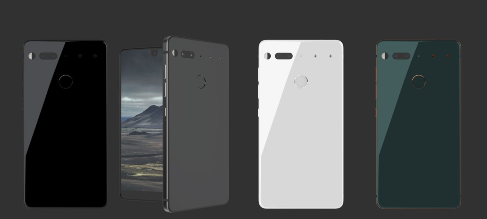 Essential Phone 採用近乎無邊框的嶄新設計,前置自拍鏡頭,與機身螢幕融為一體的特色,相當吸睛。(圖/essential)