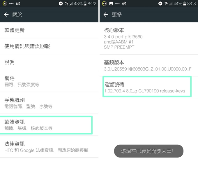 Android手機,在設定頁面,有預設隱藏版的開發人員權限。(圖擷取手機畫面)
