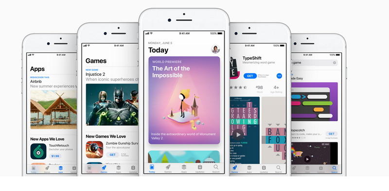 全新的App Store 介面(圖/擷取自蘋果官方網站)