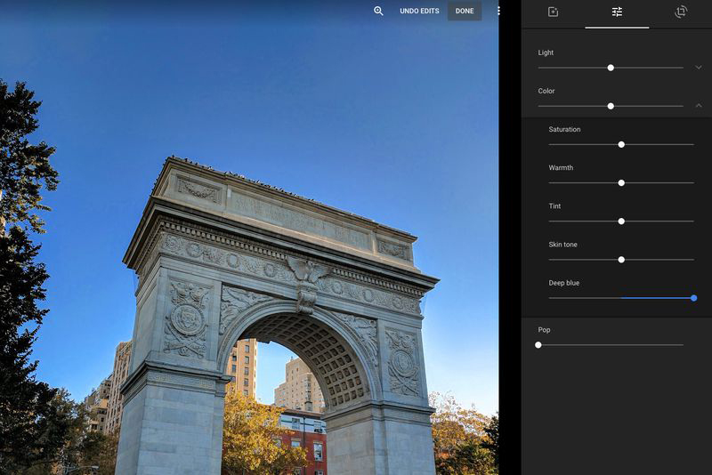 Google Photos 內建編輯器功能就很齊全。（圖片來源／The Verge）