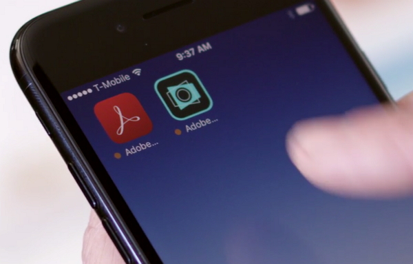 「Adobe Scan」App,目前iOS、Android免費下載。不過,前提是,得先成為 AdobPro DC 付費訂閱用戶。(圖擷取自Adobe Scan影片)