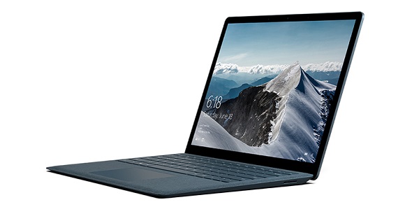 搭載13.5吋的微軟新款 Surface Laptop 筆電。(圖擷取自微軟官網)