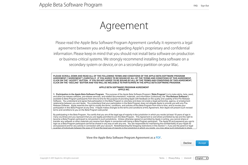 選擇「Accept」。（圖片來源／Apple）