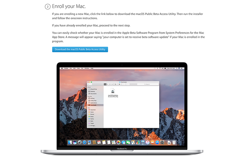 這時在「Enroll Your Devices」頁面可以下載認證安裝檔，下載後直接安裝到系統上。（圖片來源／Apple）